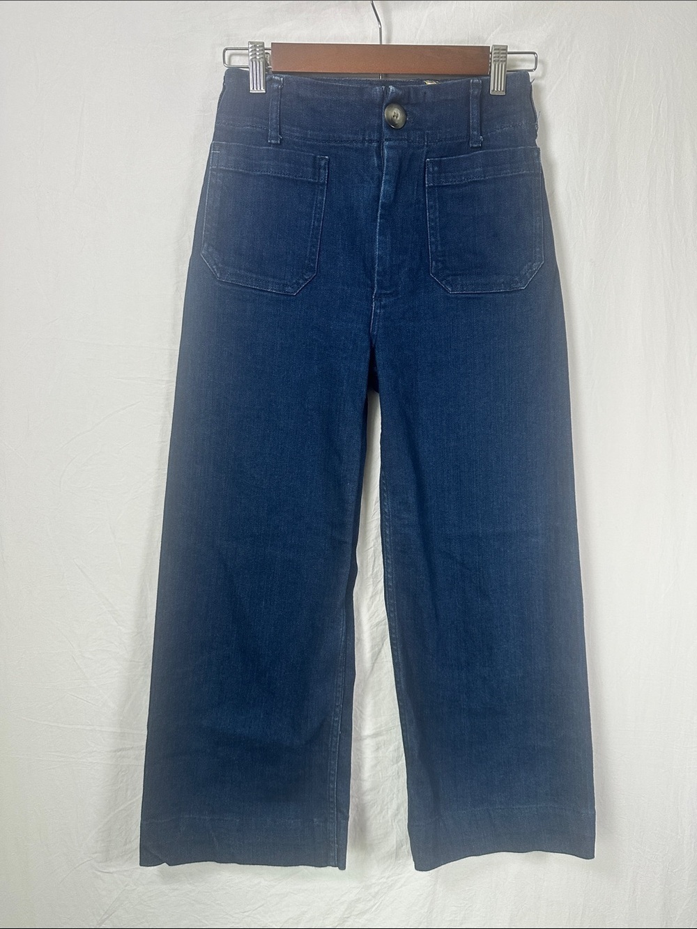 Anthropologie  Relaxed Wide-Leg Jeans in Dark Blue